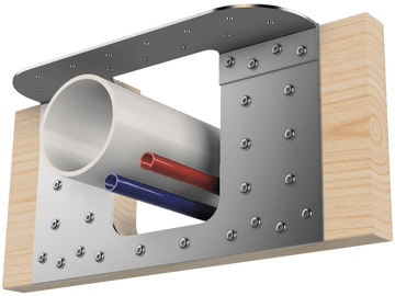 Skyline Building Solutions 2x10 NR Floor Joist Notch Reinforcer - For cuts to edge of joist, truss, structural member
