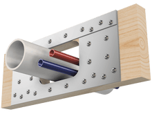 Load image into Gallery viewer, Skyline Building Solutions 2x8 HR Floor Joist Hole Repair Kit for reinforcing joist or truss holes, route utilities right through floor joists