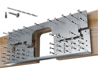 Skyline Building Solutions 2x DNR Deep Notch Floor Joist Reinforcer Repair Kit