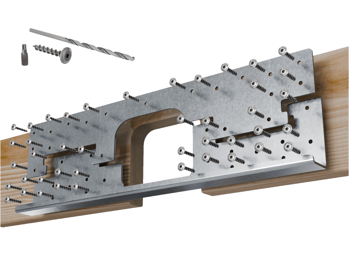 Skyline Building Solutions 2x DNR Deep Notch Floor Joist Reinforcer Repair Kit