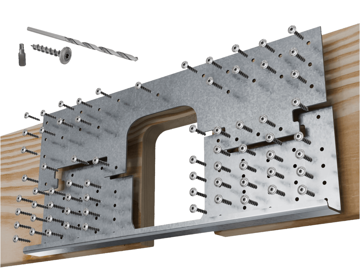 Skyline Building Solutions 2x DNR Deep Notch Floor Joist Reinforcer Repair Kit