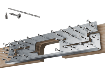 Skyline Building Solutions 2x DNR Deep Notch Floor Joist Reinforcer Repair Kit