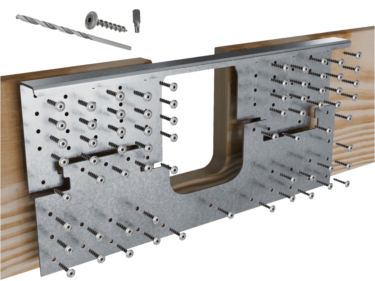 Skyline Building Solutions 2x DNR Deep Notch Floor Joist Reinforcer Repair Kit