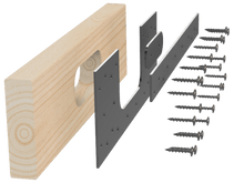 Load image into Gallery viewer, Skyline Building Solutions 2x6-22 HR Floor Joist Hole Repair Kit floor joist hole repair and reinforcing allows running utilities right through floor joists