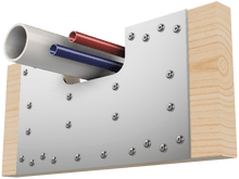 Load image into Gallery viewer, Skyline Building Solutions 2x10 SHR Shallow Notch Floor Joist Repair Kit with 3&quot;x6&quot; notch for routing utilities through joists