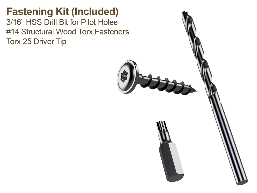 Skyline Building Solutions 2x8 NR Floor Joist Notch Repair Kit - For cuts to edge of joist, truss, or structural members