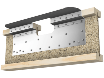 Skyline Building Solutions i-Joist Flange Reinforcer Repair Kit - For custom notches up to 6" wide and 4" deep