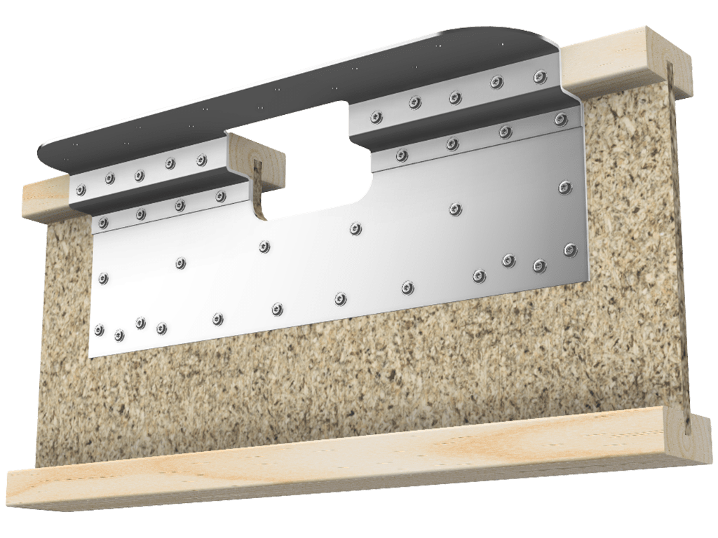 Skyline Building Solutions i-Joist Flange Reinforcer Repair Kit - For custom notches up to 6" wide and 4" deep
