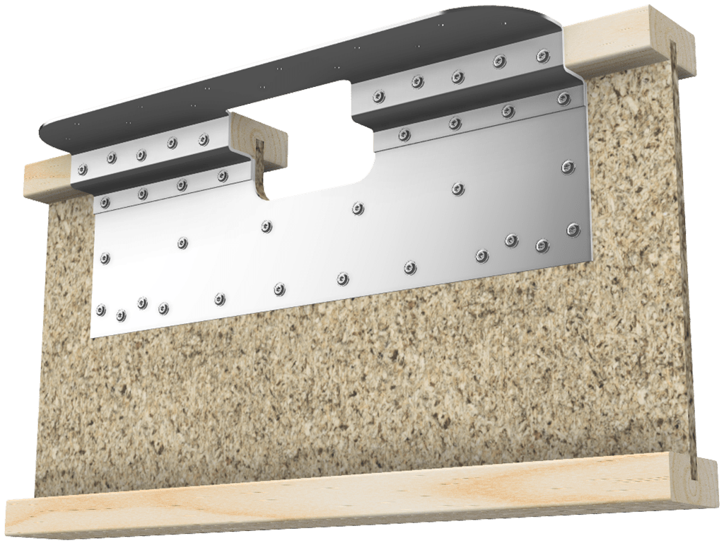 Skyline Building Solutions i-Joist Flange Reinforcer Repair Kit - For custom notches up to 6" wide and 4" deep