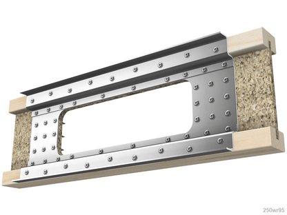 Skyline Building Solutions i-Joist Web Reinforcer Repair Kit-2.5" flange width 9.5" joist height, up to 5"x16" opening